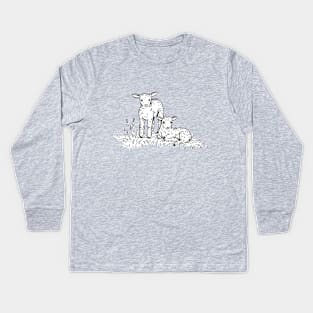 Two Little Lambs Kids Long Sleeve T-Shirt